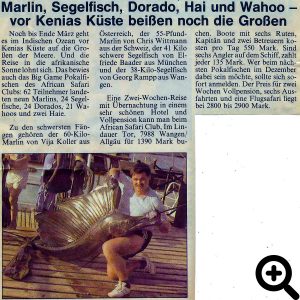 76 Pfund wiegt der Segelfisch von Friedel Seeger aus Breuberg