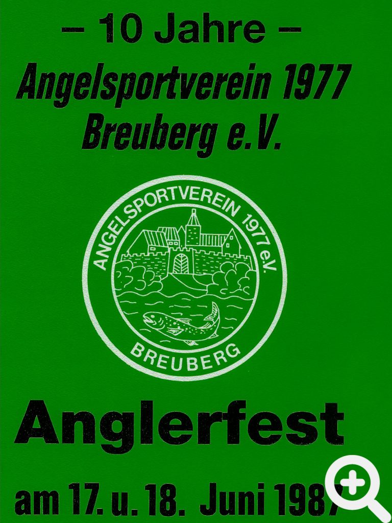 Deckblatt vom Programmheft zum 10-jährigen Vereinsjubiläum1987