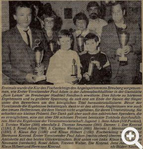 Zeitungsartikel zur Jahresabschlussfeier 1984