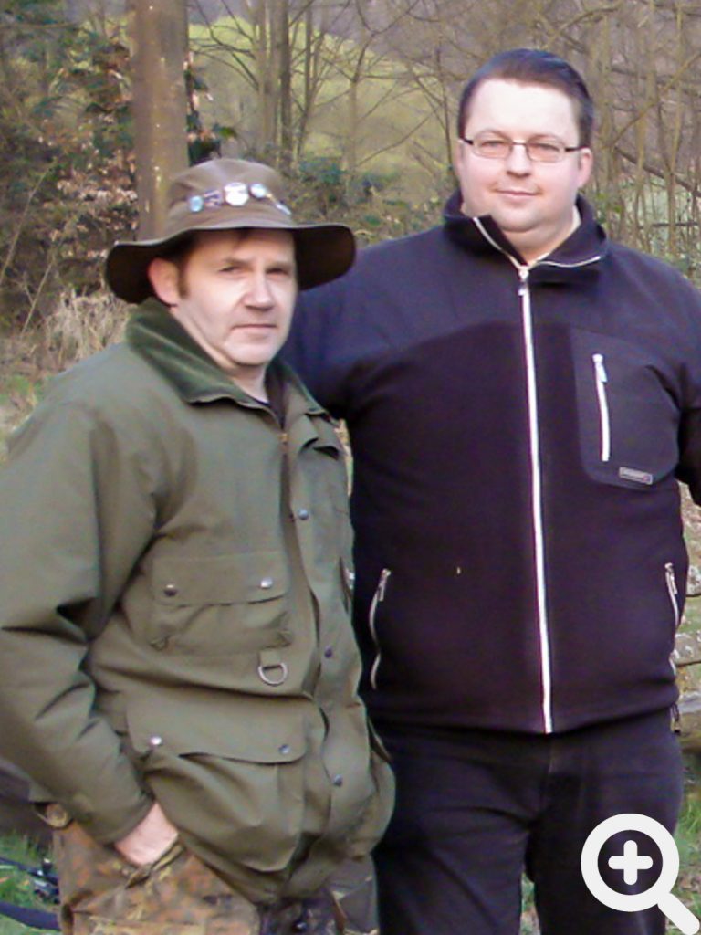Jens Adam und Rene Grosche beim Anangeln am 30.03.2014 am Sandbacher See